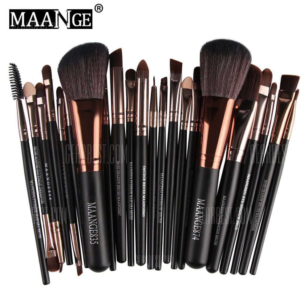 MAANGE 22pcs Foundation Blush Eyebrow Lip Makeup Brushes