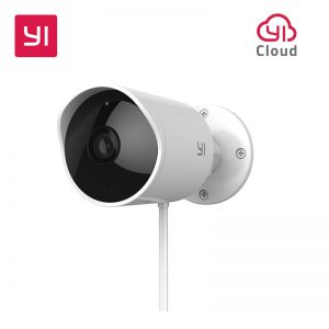 YI Outdoor Security Camera Cloud Cam Wireless IP 1080p resolution Waterproof Night Vision Security Surveillance System White