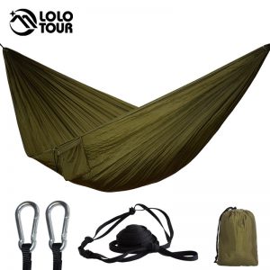 24 Color 2 People Portable Parachute Hammock Camping Survival Garden Flyknit Hunting Leisure Hamac Travel Double Person Hamak