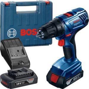 מברגה/מקדחה מקצועית Bosch GSR 180 LI 18V כולל 2 סוללות וסט ביטים 25 חלקים מתנה